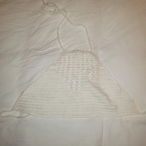 3 for $40 Crochet halter crop top white size Small - Picture 2 of 2